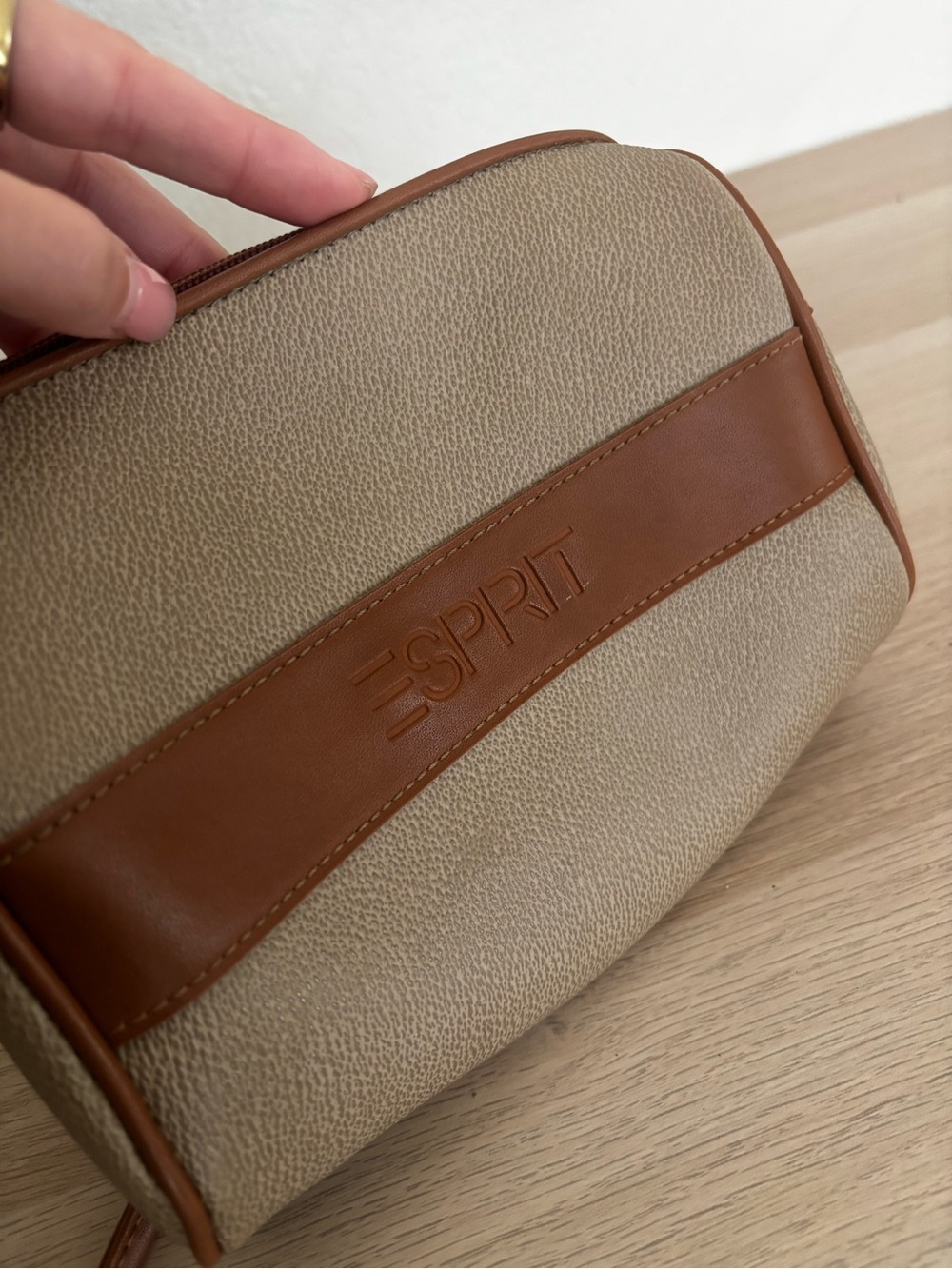 VINTAGE 1990’s ESPIRIT Tan Brown Crossbody Purse - Picture 4 of 10